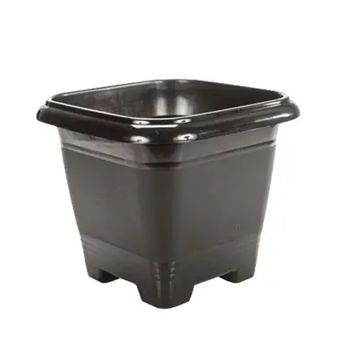 VASO QUADRADO PRETO 4,6L 22X19CM DE PLASTICO