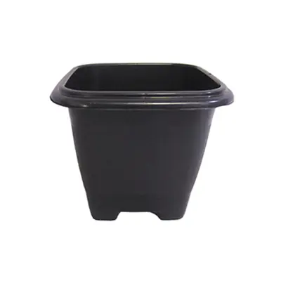 VASO QUADRADO PRETO 800ML 11,5X11CM DE PLASTICO