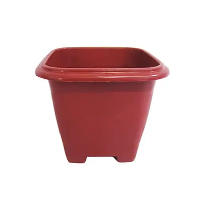 VASO QUADRADO TELHA CERAMICO 800ML 11,5X11CM DE PLASTICO