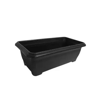 JARDINEIRA FLOREIRA PRETA 20X10X7,5CM 950ML DE PLASTICO