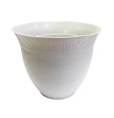 VASO REDONDO CINZA MEDIO 2L 14X17,5CM DE Ø DE PLASTICO