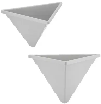 VASO PIRAMIDE DE PAREDE MARMORE 350ML 19X11,5X12CM DE PLASTICO