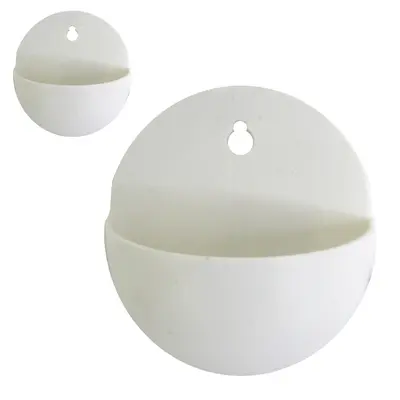 VASO DE PAREDE BRANCO 75ML 9X8X4CM DE PLASTICO