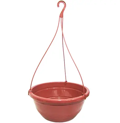 VASO REDONDO DE PENDURAR CUIA TELHA CERAMICO 6L 14X30CM DE Ø DE PLASTICO