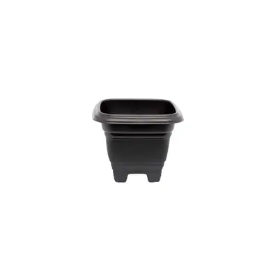 VASO QUADRADO PRETO NUMERO 17 18X14CM DE PLASTICO
