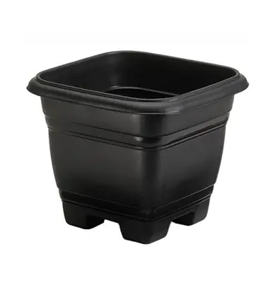 VASO QUADRADO PRETO NUMERO 28 28X23CM DE PLASTICO