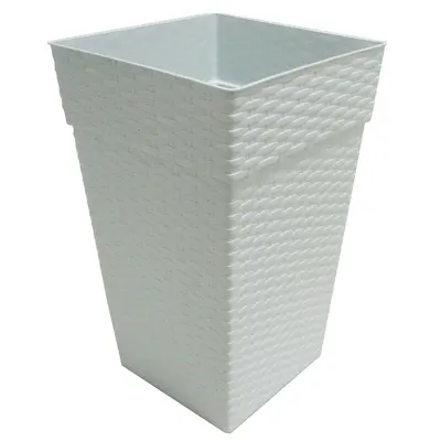 VASO QUADRADO RATTAN MARMORE 10L 35X21,7CM DE PLASTICO