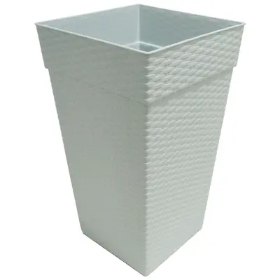 VASO QUADRADO RATTAN MARMORE 17,5L 42,5X24CM DE PLASTICO