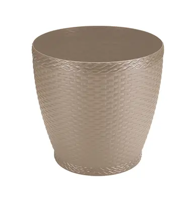 VASO REDONDO RATTAN PALHA MINI MINI 700ML 11X11CM DE Ø DE PLASTICO