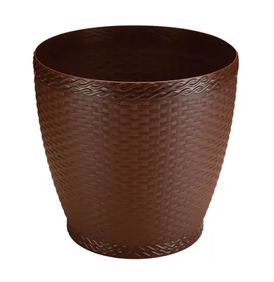 VASO REDONDO RATTAN COFFEE MINI 1,7L 14X15CM DE Ø DE PLASTICO