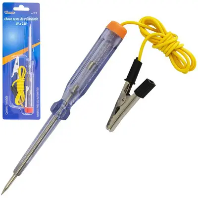 CHAVE PARA TESTE AUTOMOTIVO DE POLARIDADE 6V A 24V NA CARTELA