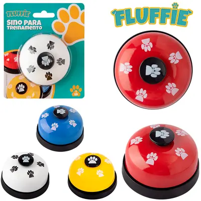 SINETA DE METAL PARA TREINAMNETO CACHORRO E GATO FLUFFIE 4X7,2CM DE Ø