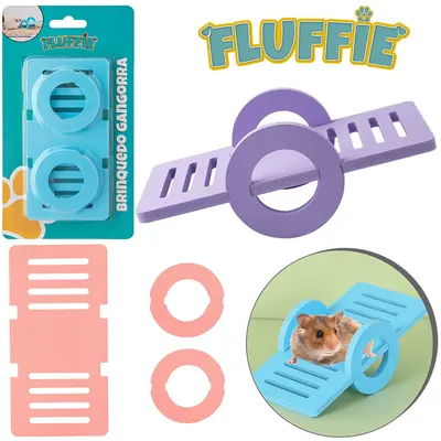 BRINQUEDO GANGORRA DE PLASTICO PARA ROEDORES FLUFFIE 13X6,5X5CM