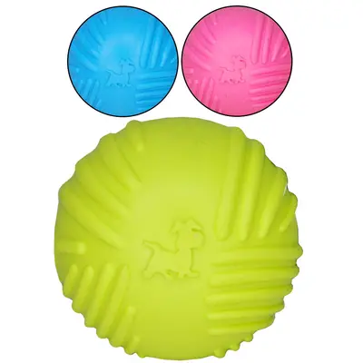 BRINQUEDO PARA CACHORRO BOLA MARCAS DE BORRACHA COM SOM COLORS 6CM DE Ø