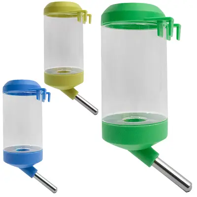 BEBEDOURO DE PLASTICO PARA ROEDORES COM BICO + ESFERA DE INOX 330ML