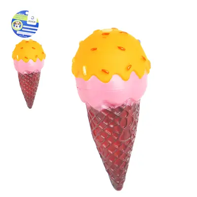 BRINQUEDO PARA CACHORRO SORVETE DE PLASTICO COM SOM 14X6CM