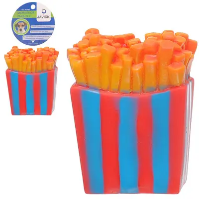 BRINQUEDO PARA CACHORRO BATATA FRITA DE PLASTICO COM SOM 9X7,5X5CM