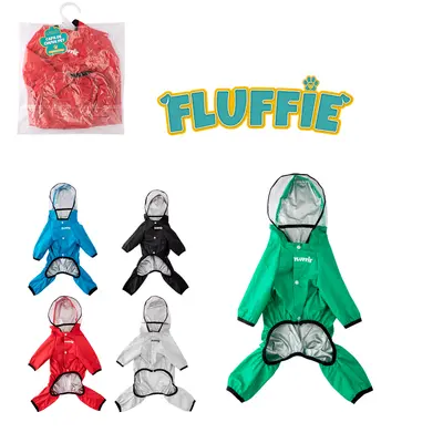 CAPA DE CHUVA DE PVC PARA CACHORRO P FLUFFIE 64X16CM