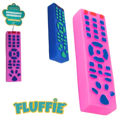 BRINQUEDO PARA CACHORRO CONTROLE REMOTO DE VINIL COM SOM FLUFFIE 15X4,3X2,5CM