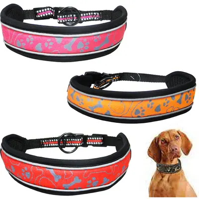 COLEIRA DE POLIESTER PARA CACHORRO COM FECHO ESTAMPAS SORTIDAS 48X4,5CM