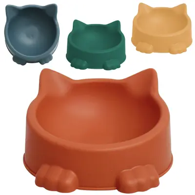 COMEDOURO / BEBEDOURO DE PLASTICO GATO 200ML 17X9X4CM