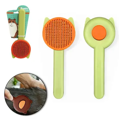 ESCOVA INTELIGENTE TIRA PELOS RASQUEADEIRA PARA CACHORRO E GATO CABO PLASTICO 19X8X5CM