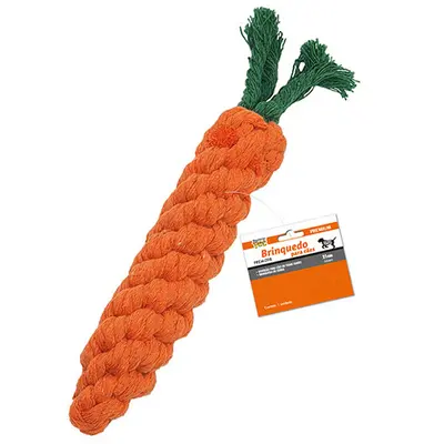 BRINQUEDO PARA CACHORRO CENOURA DE CORDA 21X3CM PREMIUM
