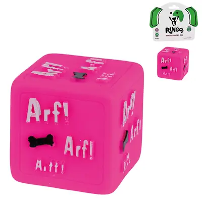 BRINQUEDO PARA CACHORRO CUBO DE PVC COM SOM 6CM