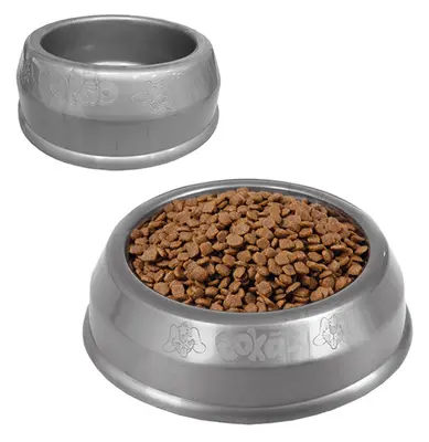 COMEDOURO / BEBEDOURO DE PLASTICO CINZA BOKAO MEDIO 1,5L 7,5X24,5CM DE Ø
