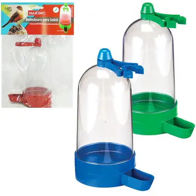 BEBEDOURO DE PLASTICO PARA PASSARO COLORS 290ML