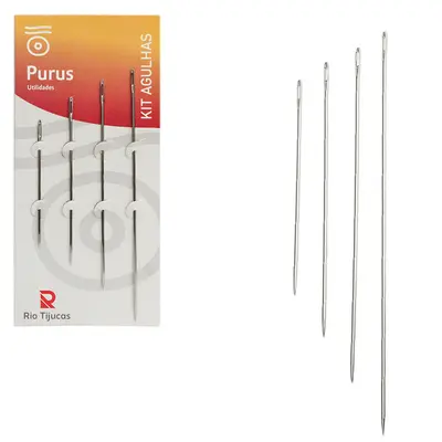KIT COSTURA CARTELA COM 4 AGULHAS