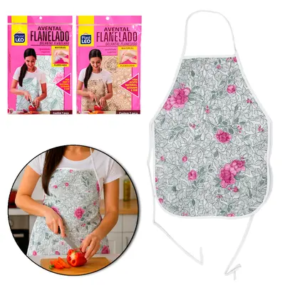 AVENTAL FLANELADO PARA COZINHA 61X45CM