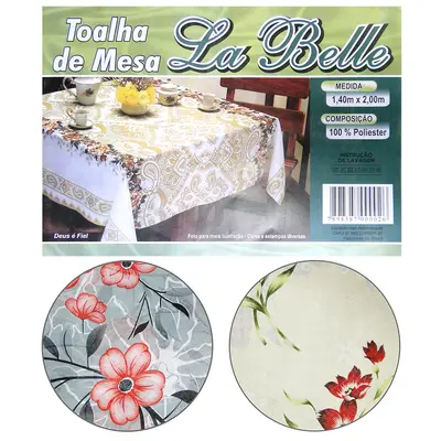 TOALHA DE MESA DE POLIESTER RETANGULAR 200X140CM
