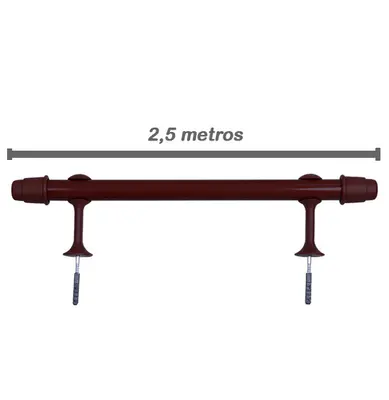 KIT VARAO 2,5M IMBUIA Nº 01 FINO 19MM