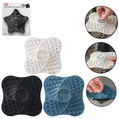 PROTETOR DE SILICONE QUADRADO / ESTRELA PARA RALO COM 2 PECAS 13CM