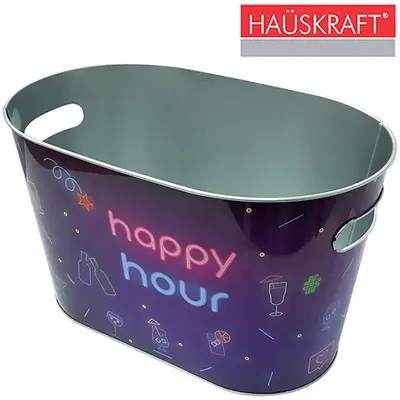 CHAMPANHEIRA / BALDE DE GELO DE METAL OVAL HAPPY HOUR HAUSKRAFT 10L