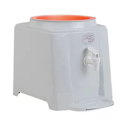 SUPORTE DE PLASTICO PARA GALAO DE AGUA COM TORNEIRA E CUBA DE BARRO ACQUAPLUS BRANCO
