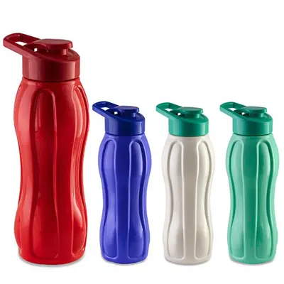 GARRAFA SQUEEZE DE PLASTICO PET BELIEVE COM TAMPA E ALCA COLORS 1L STTW