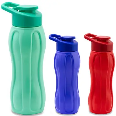 GARRAFA SQUEEZE DE PLASTICO PET BELIEVE COM TAMPA E ALCA COLORS 750ML STTW