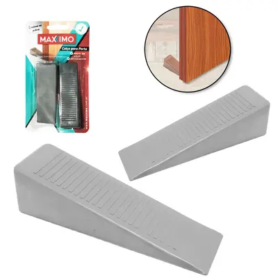 APARADOR / TRAVA DE PORTA DE PVC COM 2 PECAS 9,5X3X2,5CM NA CARTELA