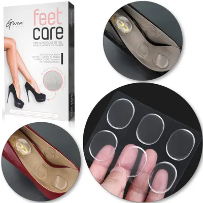 MINI ALMOFADA PROTETOR DE SILICONE PARA PLANTA DOS PES / CALCANHAR FEET CARE GWEN 36 PECAS