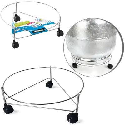 SUPORTE CARRINHO ARAMADO PARA BOTIJAO E VASO 11X30,5CM DE Ø