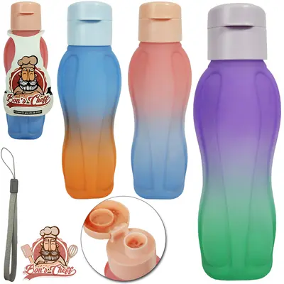 GARRAFA SQUEEZE DE PLASTICO PP EMBORACHADO COM TAMPA E ALCA COLORS 800ML STTW BONS CHEFF