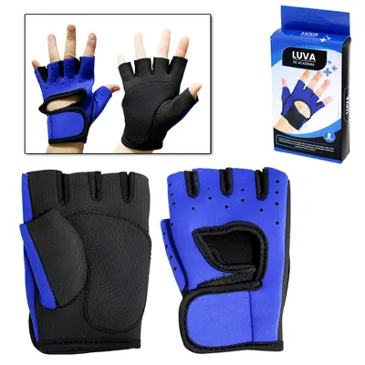 LUVA DE TREINO DE NEOPRENE COM VELCRO AJUSTAVEL 2 PECAS