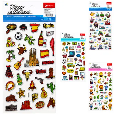 CARTELA DE ADESIVOS DECORATIVO SORTIDOS