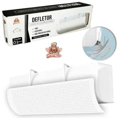DEFLETOR PARA AR CONDICIONADO DE PLASTICO AJUSTAVEL 180º 90X27CM