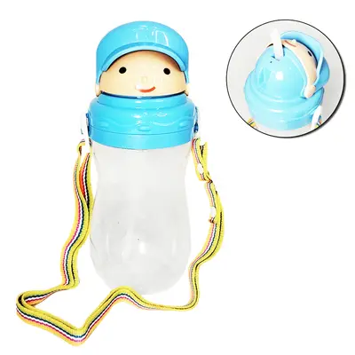 GARRAFA SQUEEZE DE PLASTICO MENINO COM CANUDO E ALCA 400ML