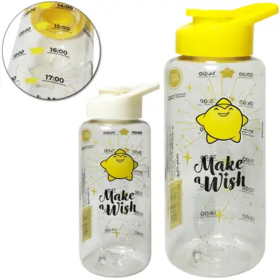 GARRAFA SQUEEZE DE PLASTICO PET BODY WISH COM TAMPA E ALCA 1L