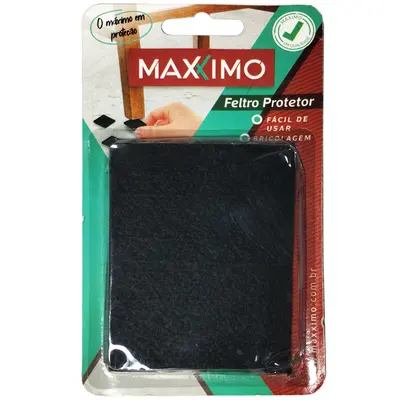 PROTETOR AUTOADESIVO PARA MOVEIS EM FELTRO RETANGULAR COM 2 PECAS 10X7,5CM