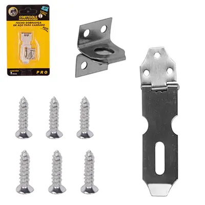 FECHO DOBRADICA DE ACO PARA CADEADO PRO 2'' 7,5X2,2CM